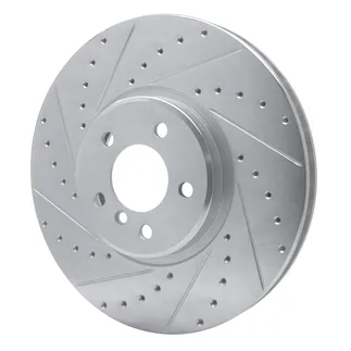 R1 Concepts EDZ-31145L Brake Rotor Drilled and Slotted Silver